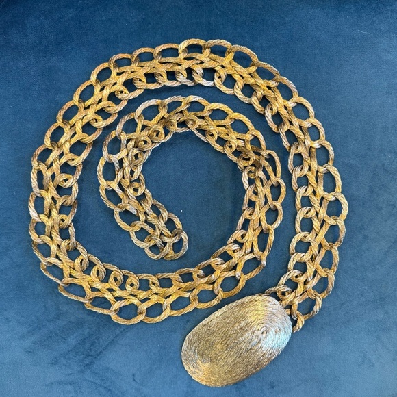 Vintage Woven Braided Wire Belt - Picture 1 of 4